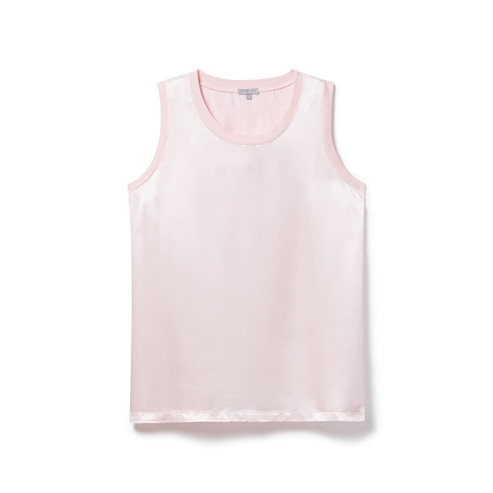 Alexa Satin Crew Neck Tank