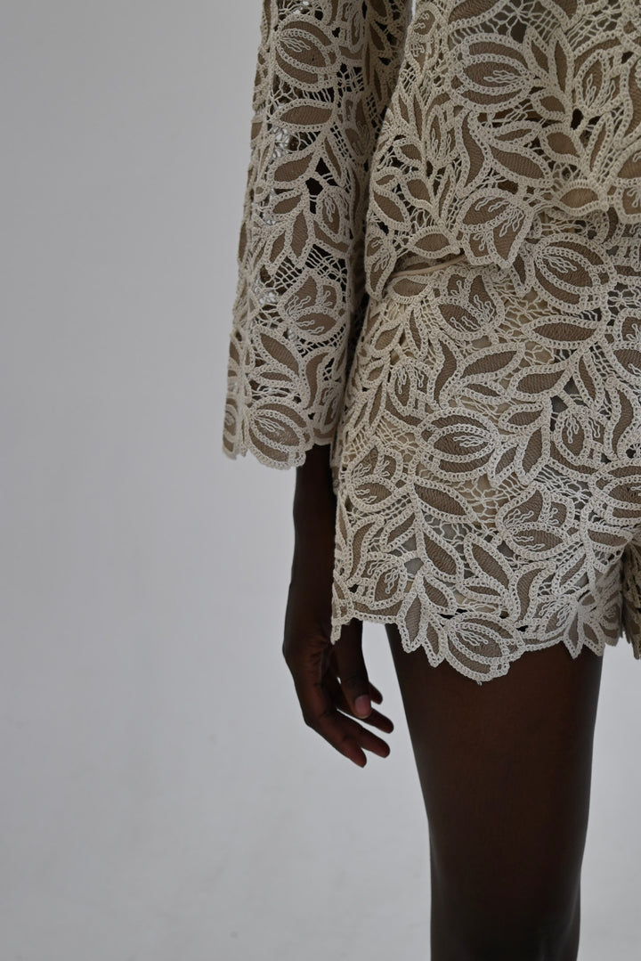 Amy Shorts | Grey Lace