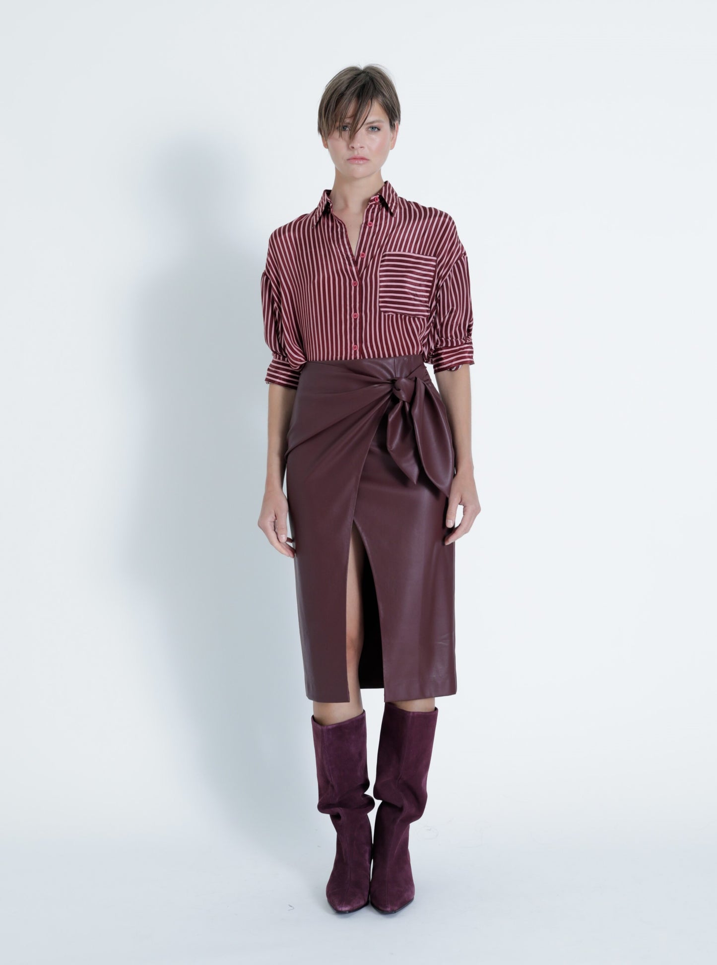 34017 - Sybill Vegan Leather Skirt