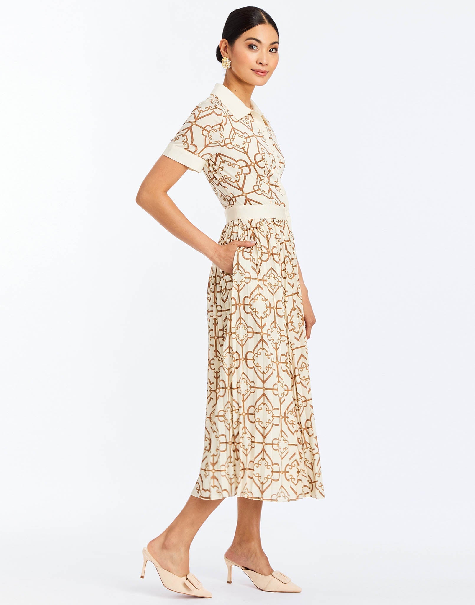 billie midi dress Billie Pointelle Midi Dress Cream