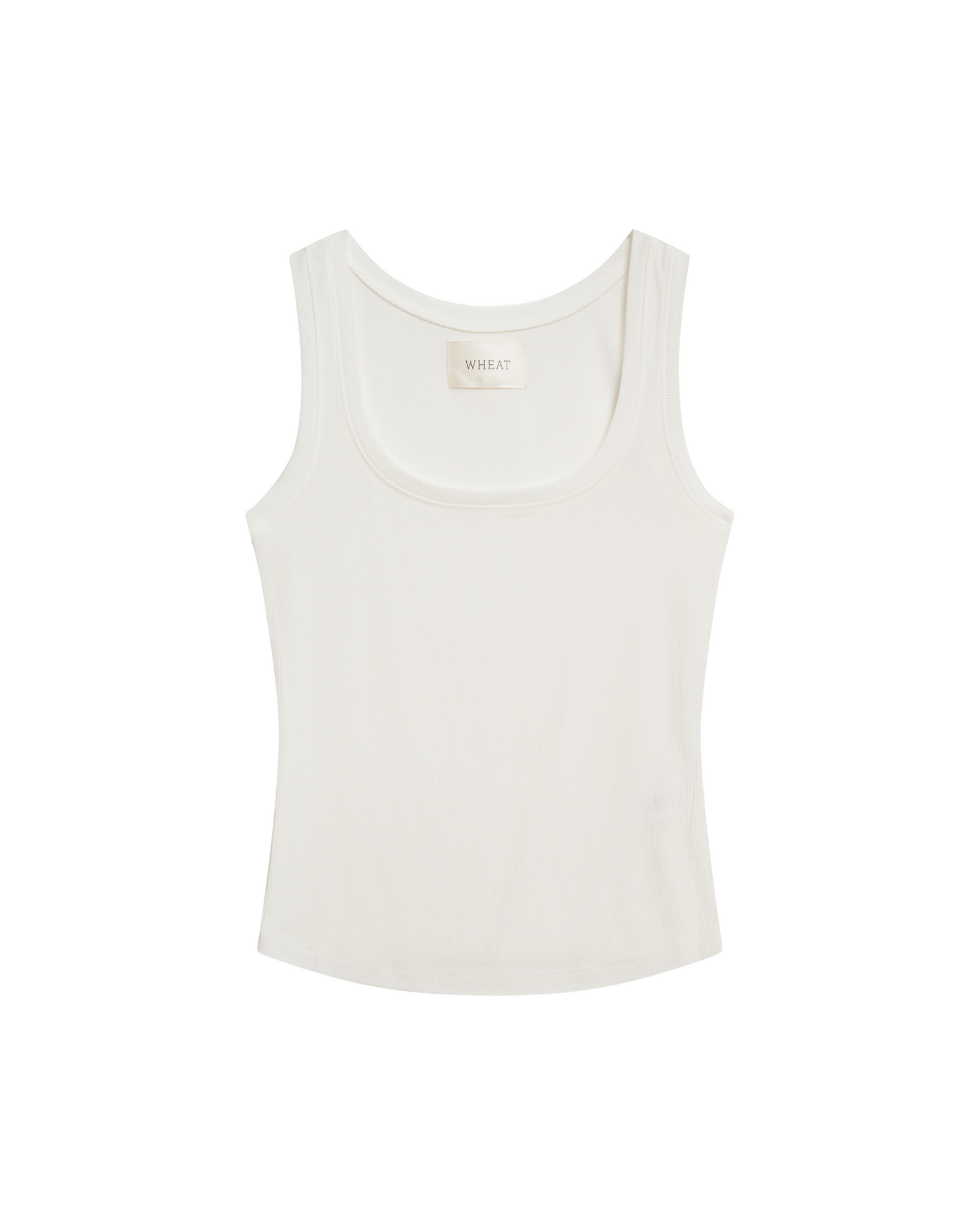 Franklin Ribbed Square Neck Tank - White