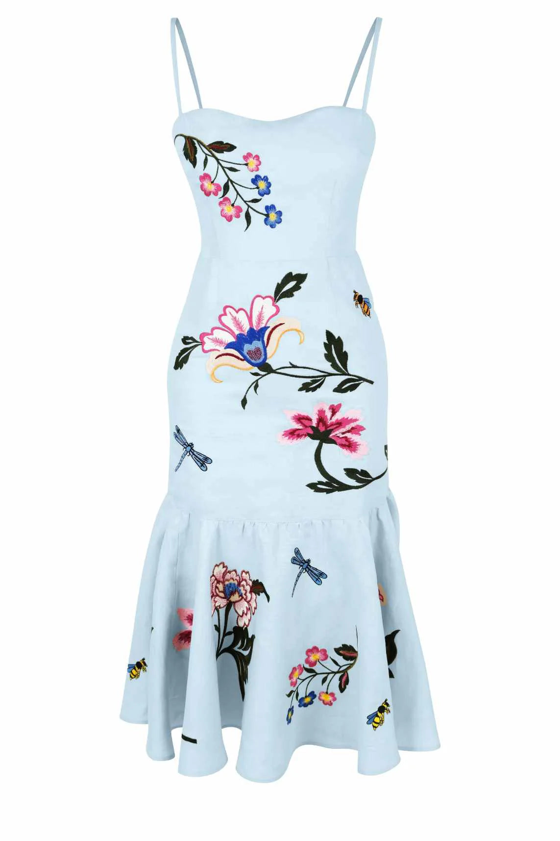 Alice Cotton Dress in Light Blue