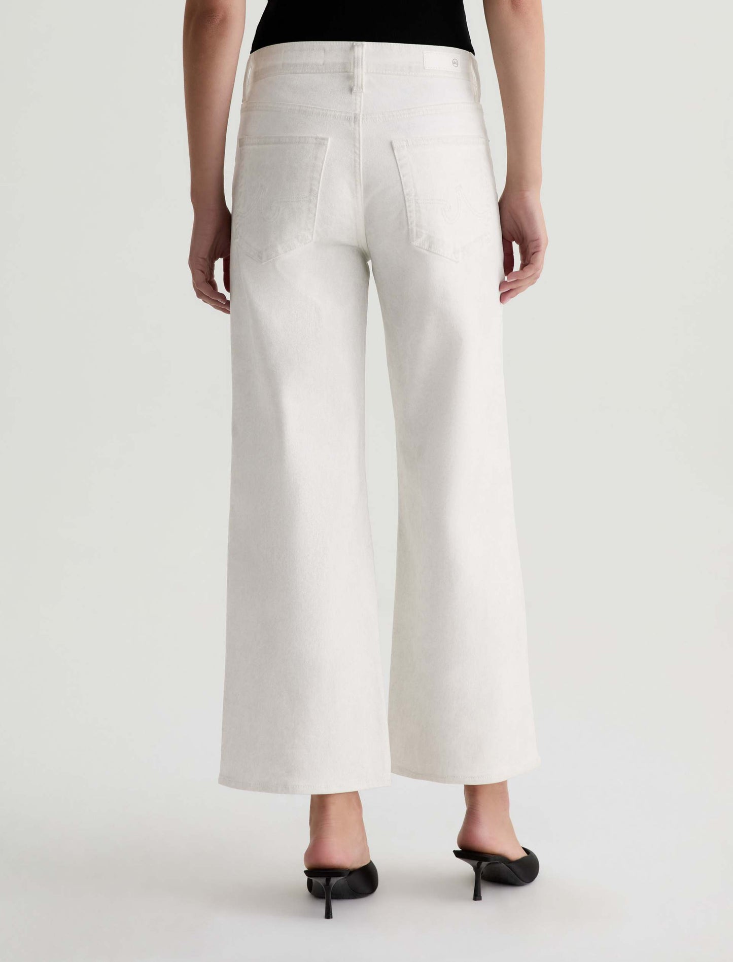 Saige Wide Leg Crop Color Silver Glow