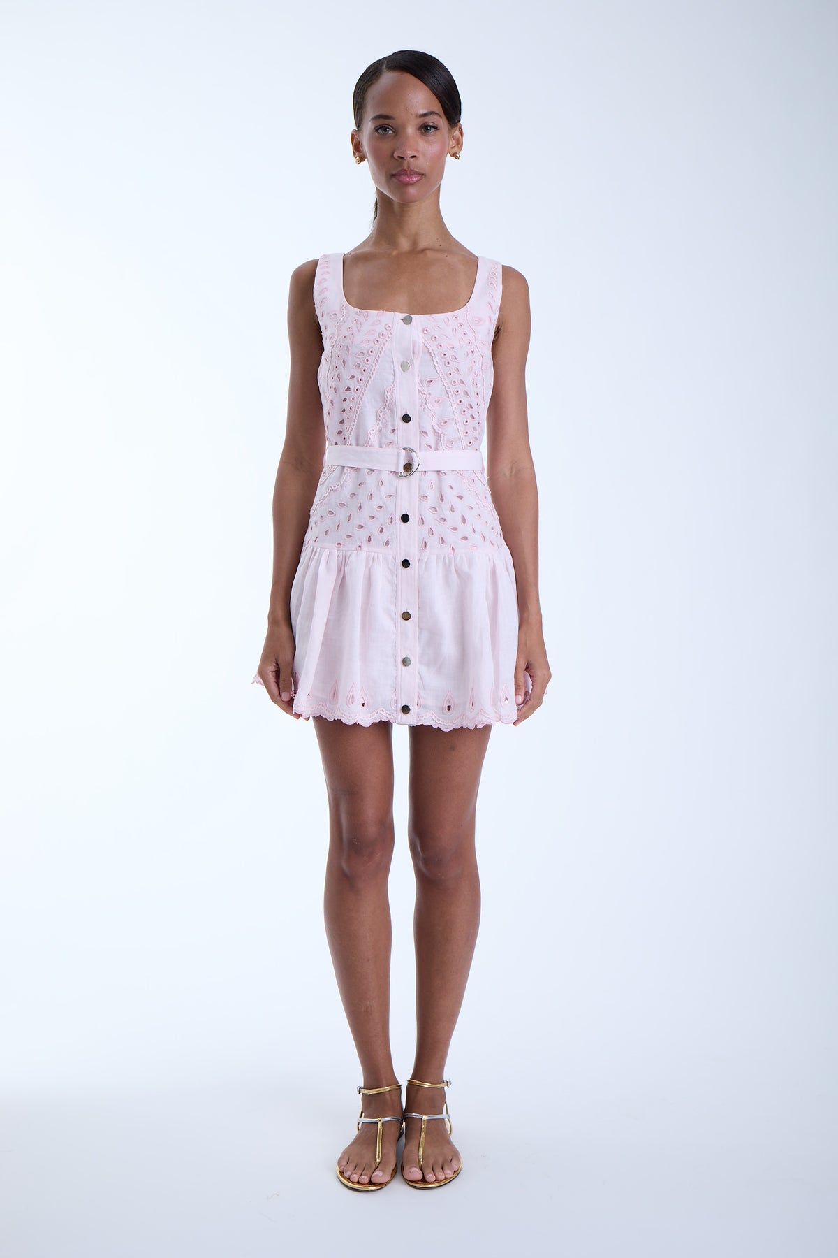 30016B - Penelope Embroidered Mini Dress