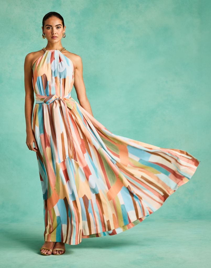slim fit dress slacks Bijou Halter Gown