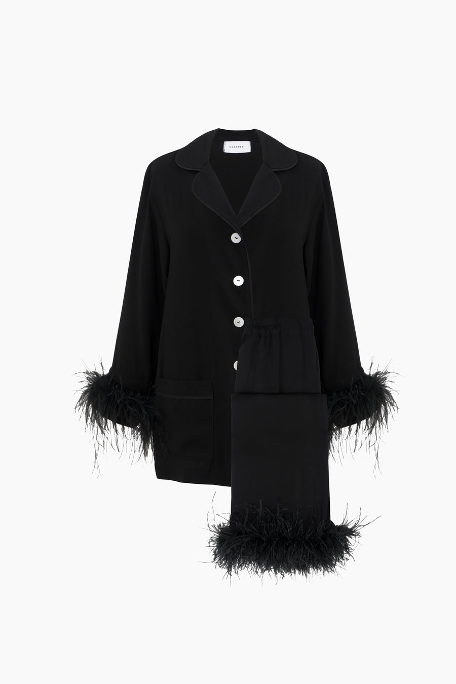 Party Pajamas Set with Detachable Feathers