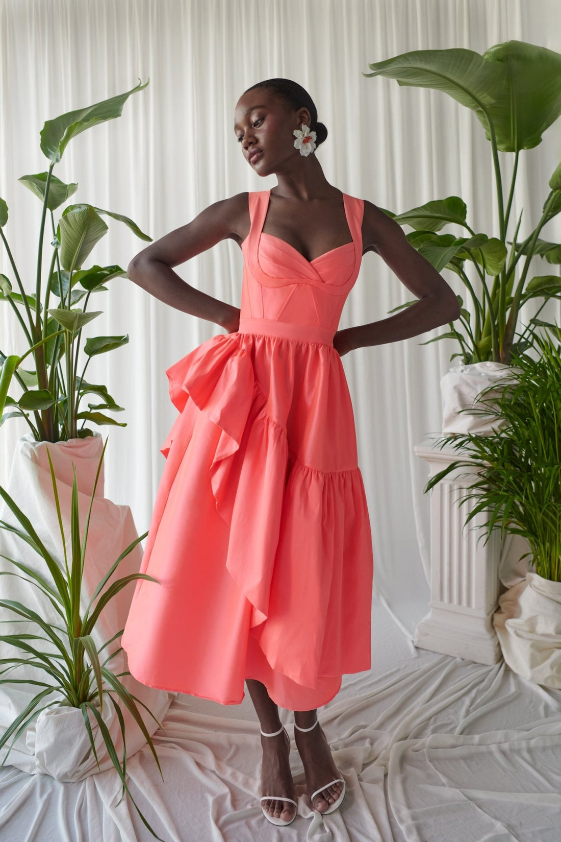 Celia B Corsica Pink Dress Elegant Statement Style | BellaKate Small Celia B Corsica Pink Dress Elegant Statement Style | BellaKate Small