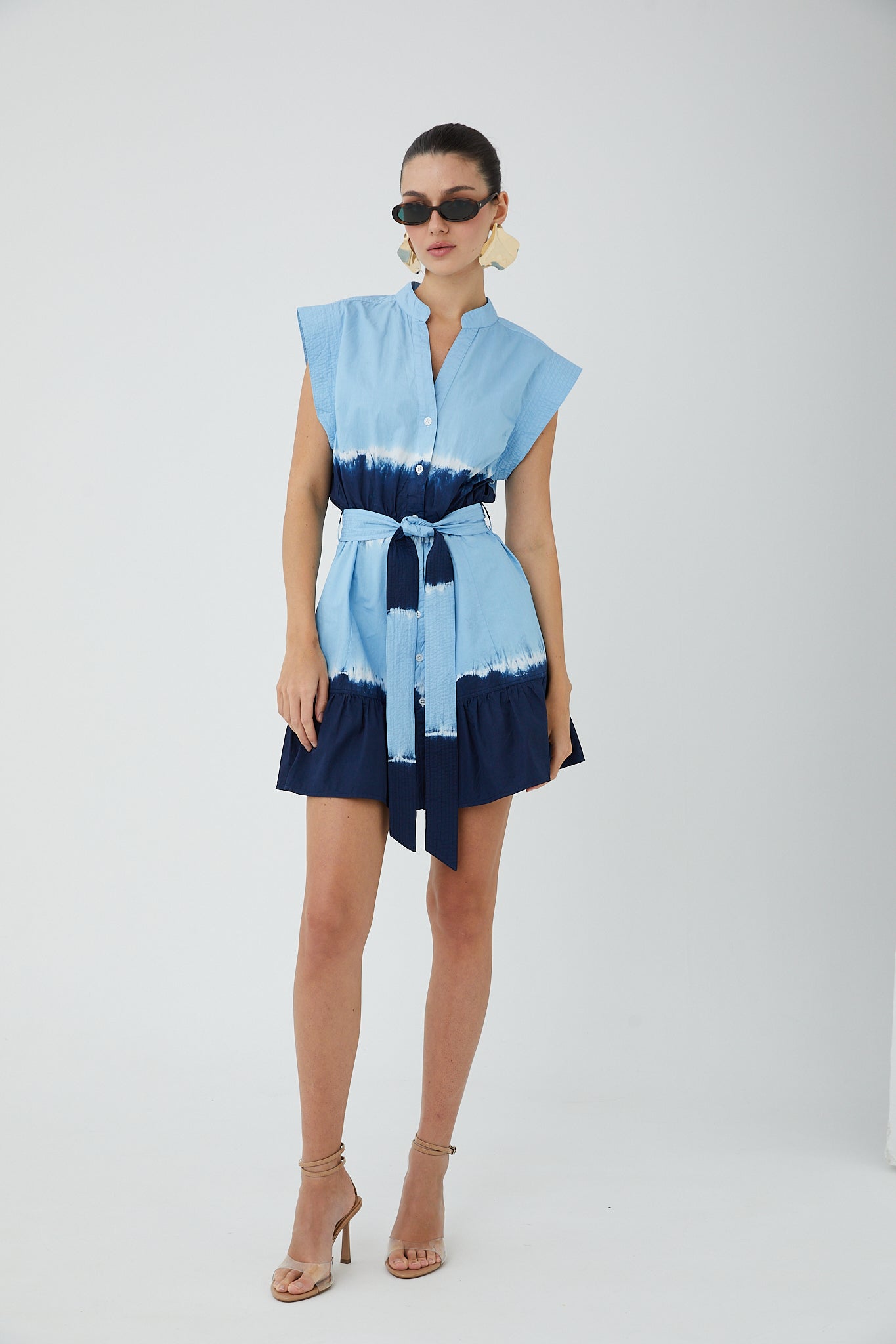 Everly Dress - Indigo Dip Dye