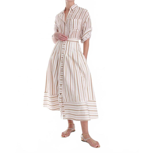 Spencer Striped Midi Skirt