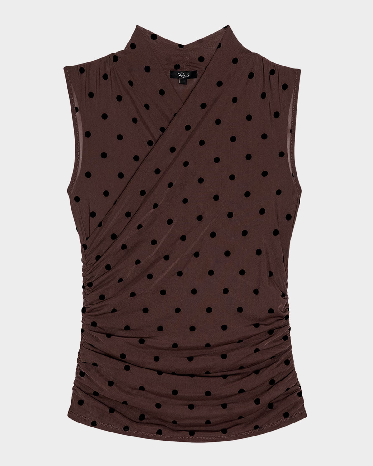 Lauris Top | Chocolate Polka Dot