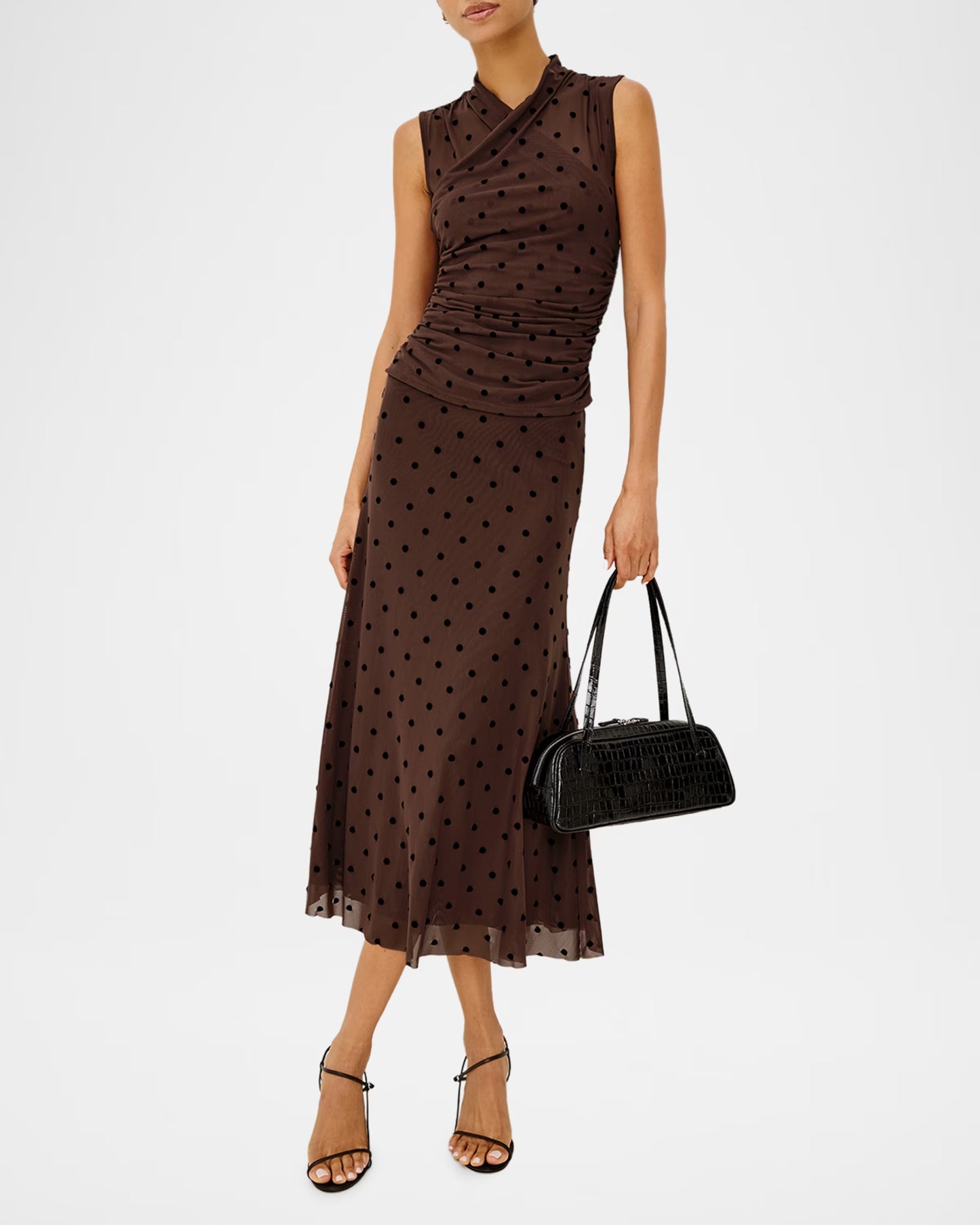 Jordan Skirt | Chocolate Polka Dot