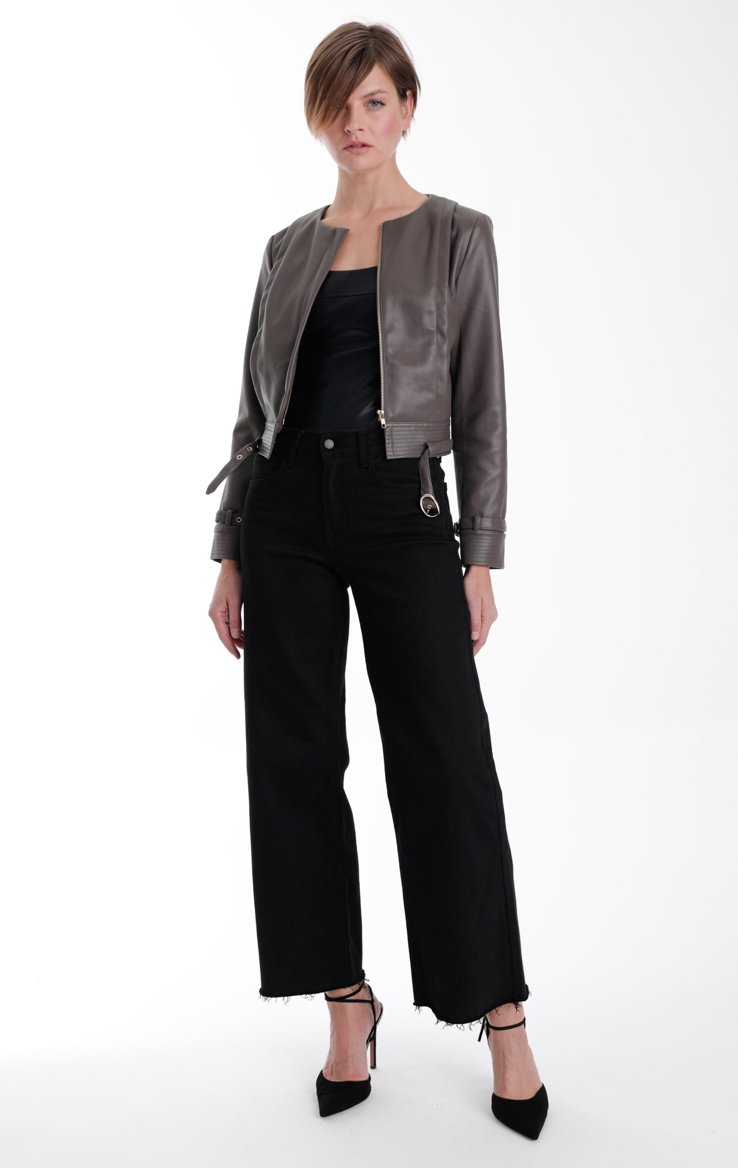 738 - Natalie Vegan Leather Jacket