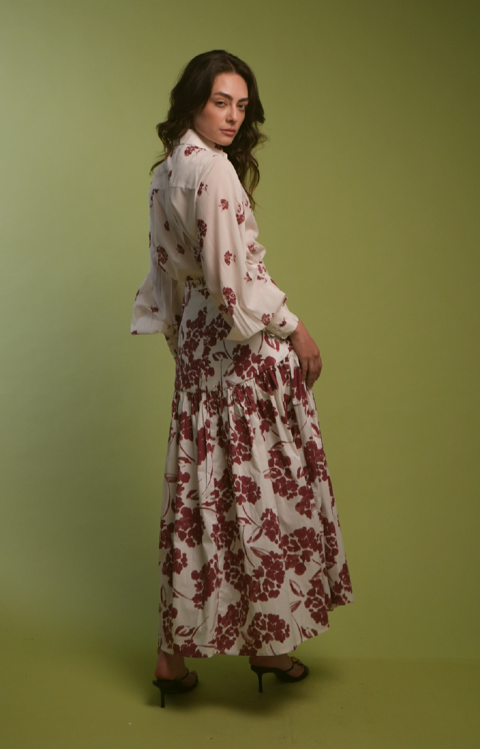 Aisha Skirt | Red Cream