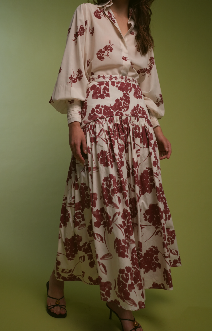 Aisha Skirt | Red Cream