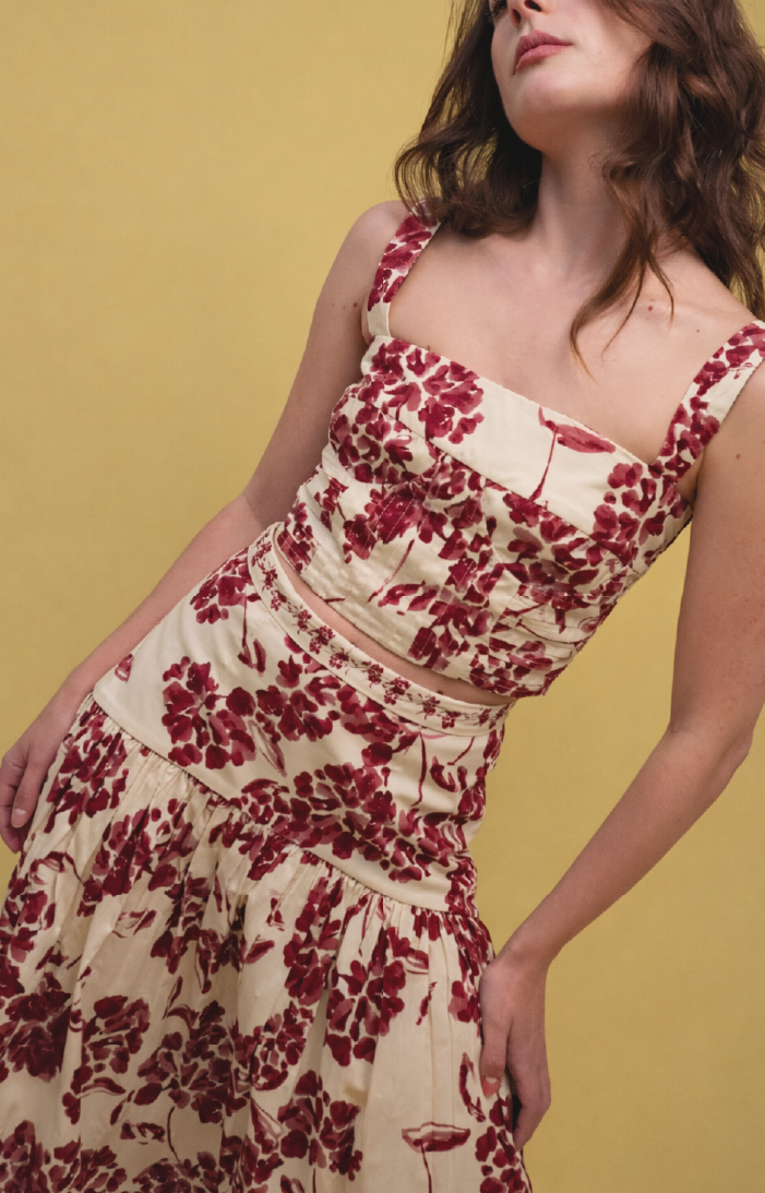 Aithana Top | Red Cream