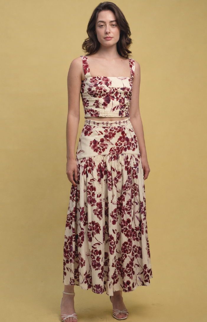 Aithana Top | Red Cream