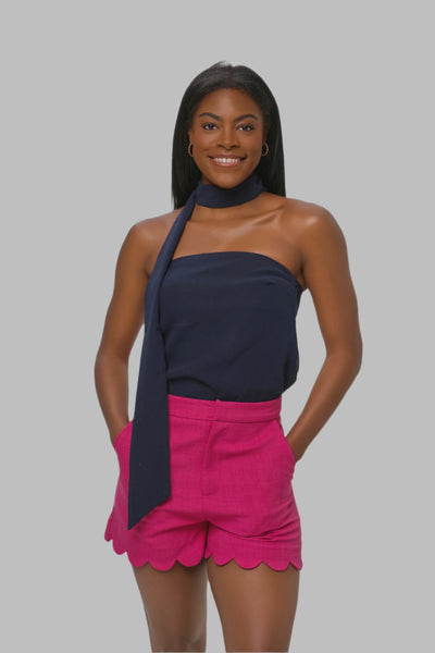 Chic Scallop Hem Shorts – BellaKate