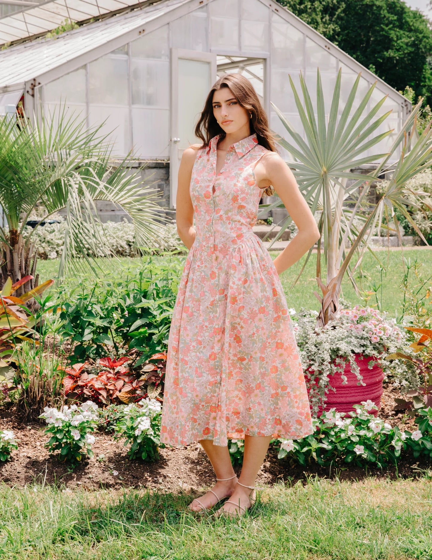 Sierra Midi Dress in Clarabell Liberty