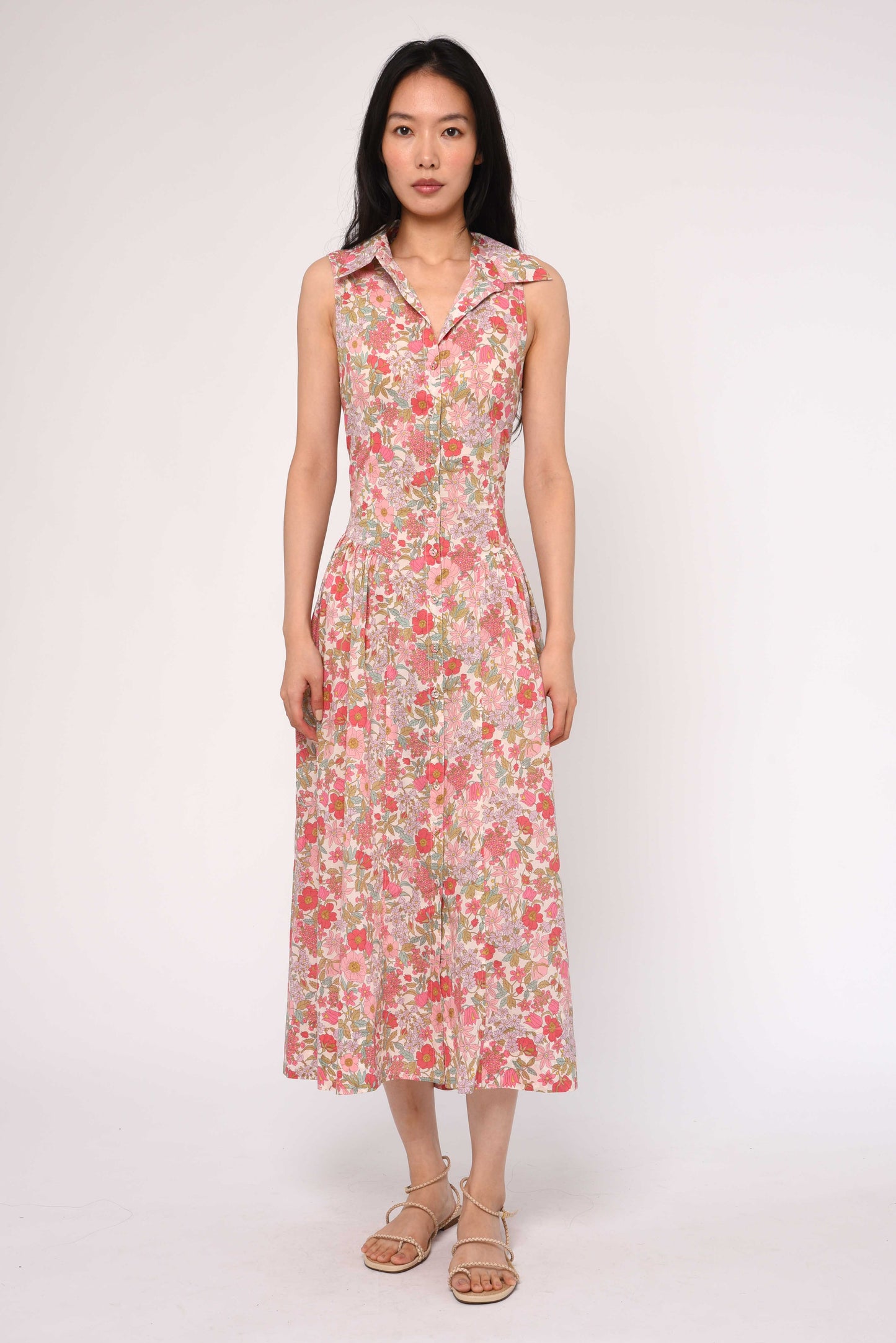 Sierra Midi Dress in Clarabell Liberty