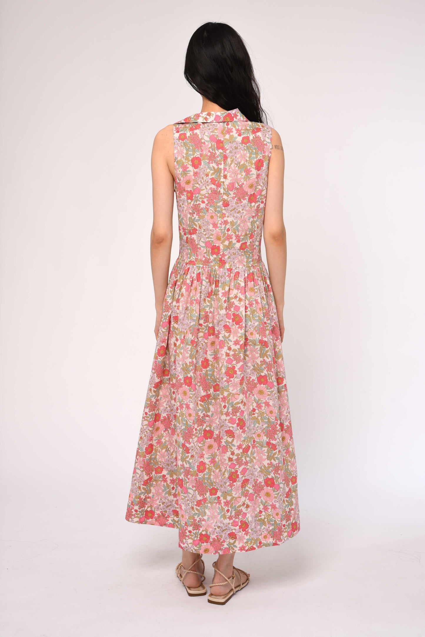 Sierra Midi Dress in Clarabell Liberty