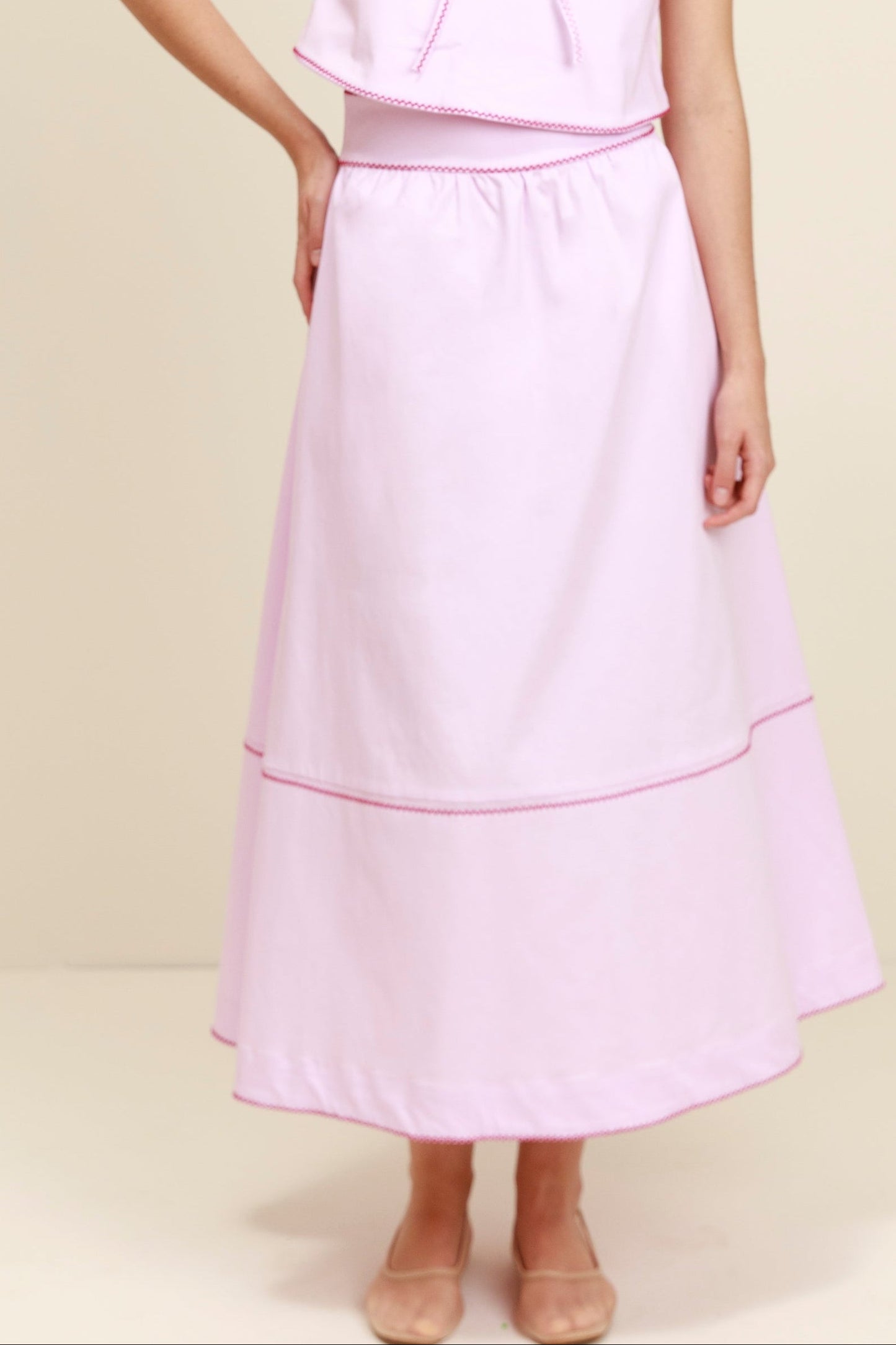 LOTUS SKIRT IN PINK