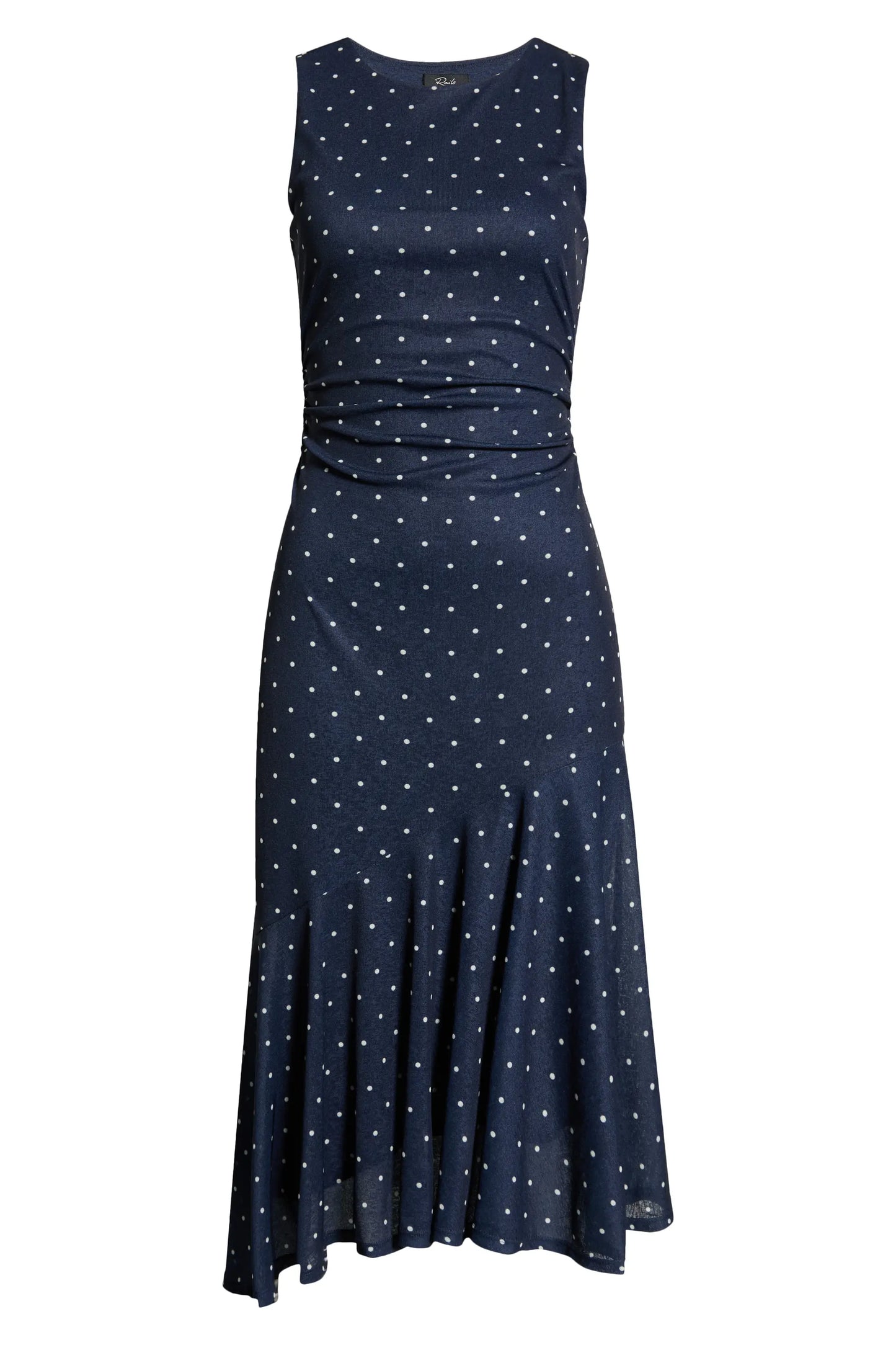 Daija Dress | Navy Polka Dots