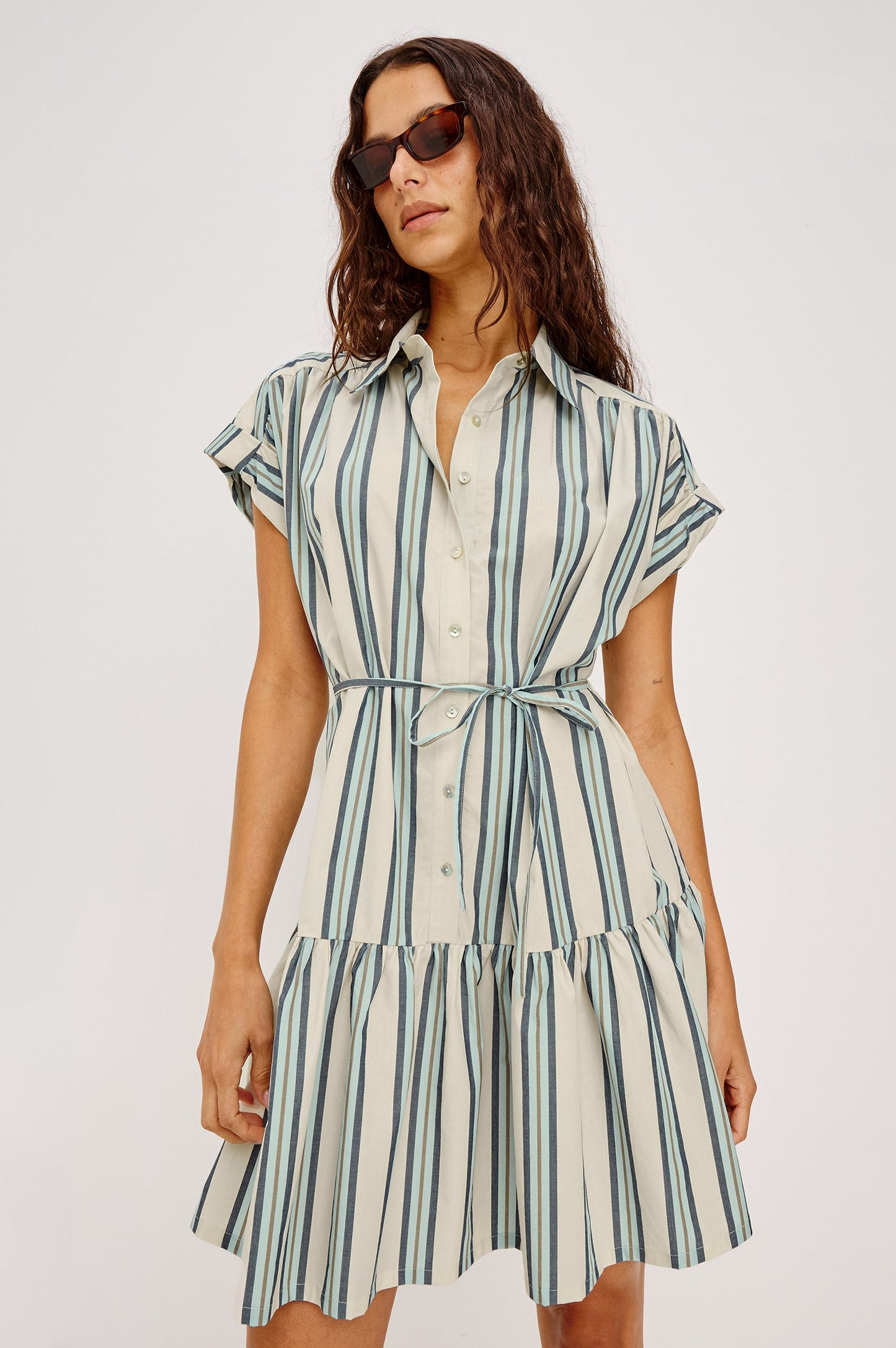 Evaline Dress | Marsala Stripe