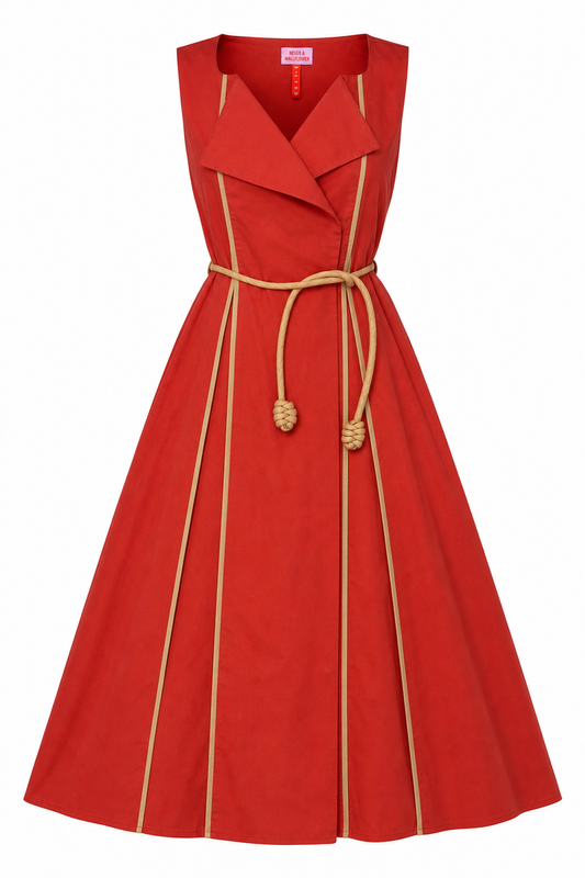 Florentine Wrap Dress | Burnt Orange