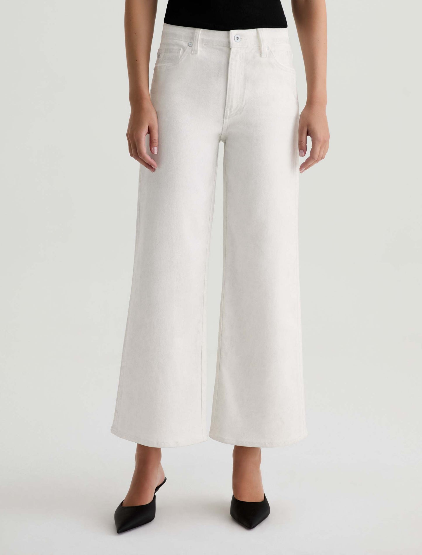 Saige Wide Leg Crop Color Silver Glow