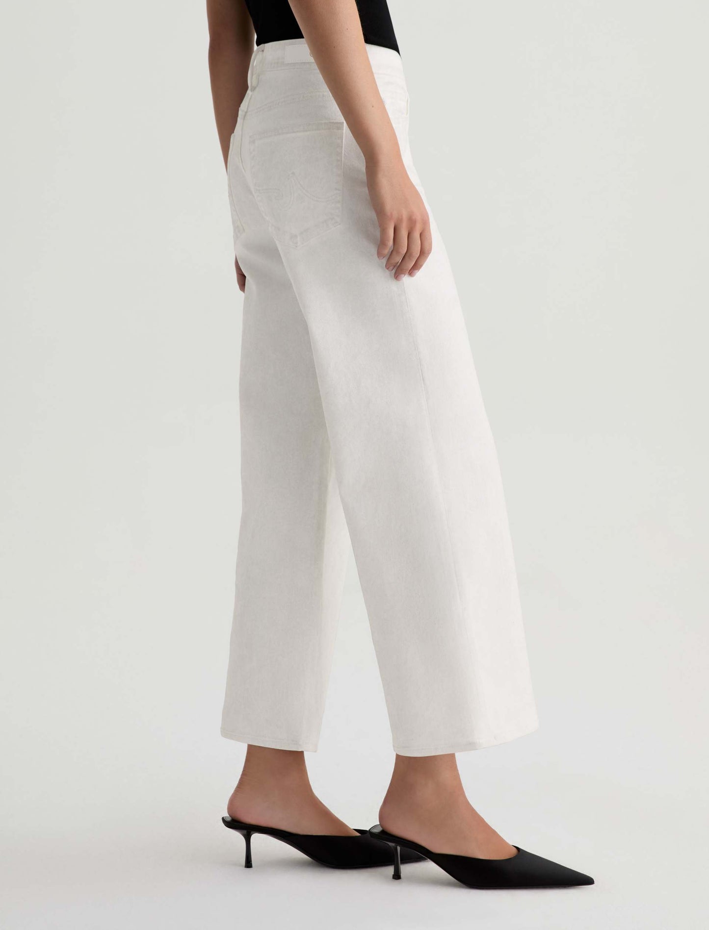 Saige Wide Leg Crop Color Silver Glow