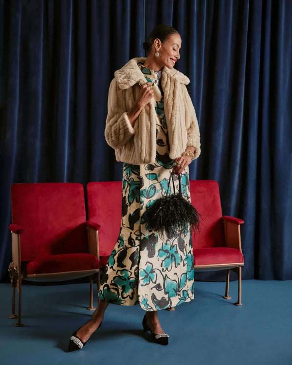 Carlyle Maxi Dress | Teal/Camel