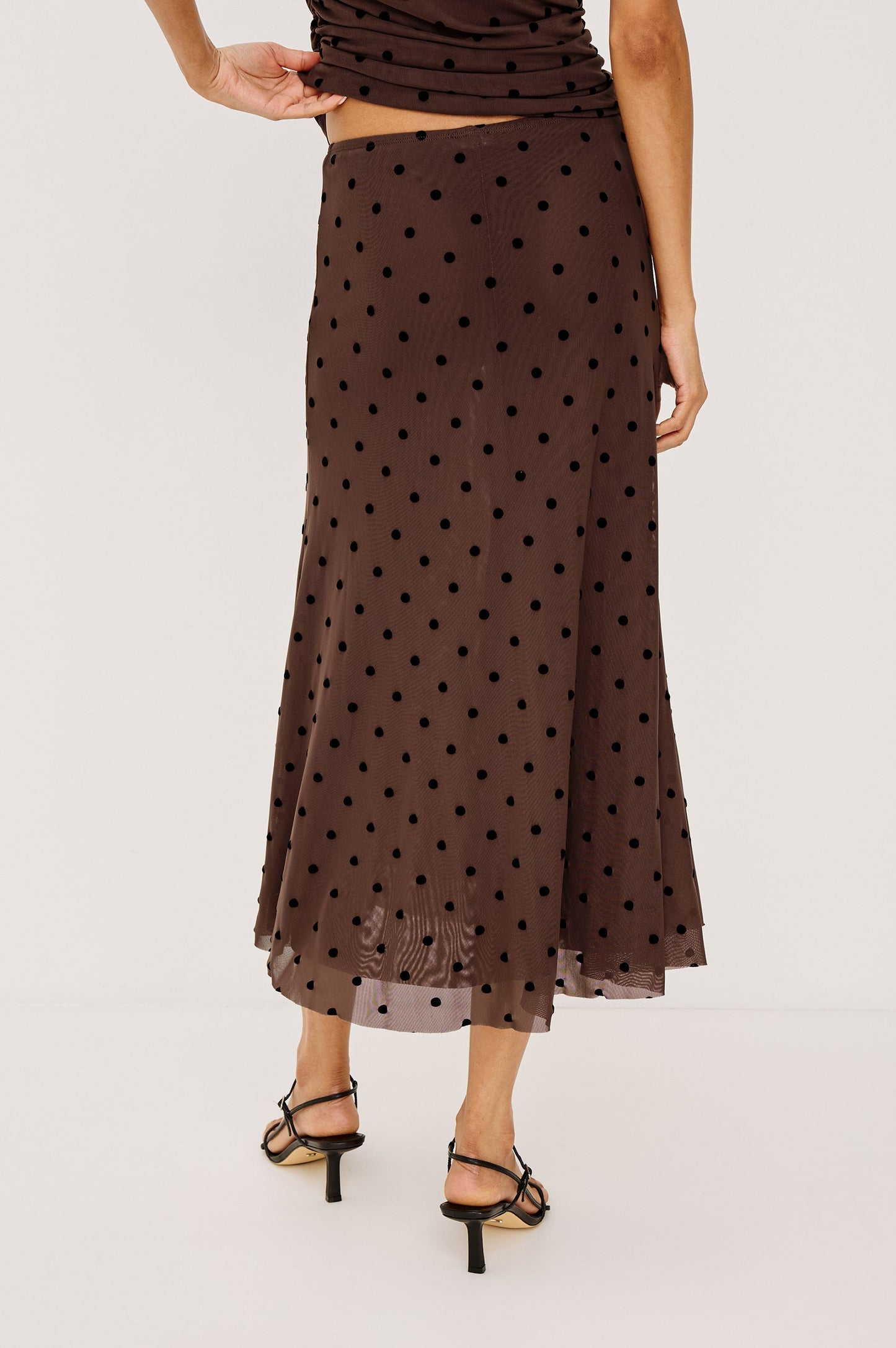 Jordan Skirt | Chocolate Polka Dot