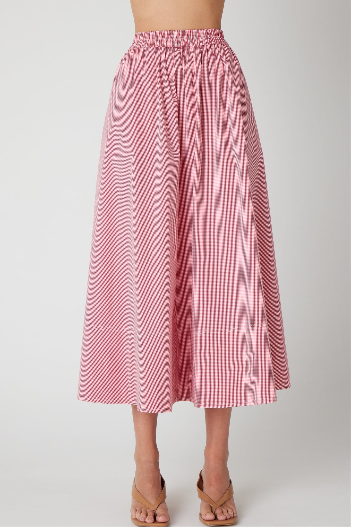 Lisa Skirt | Red and White Gingham