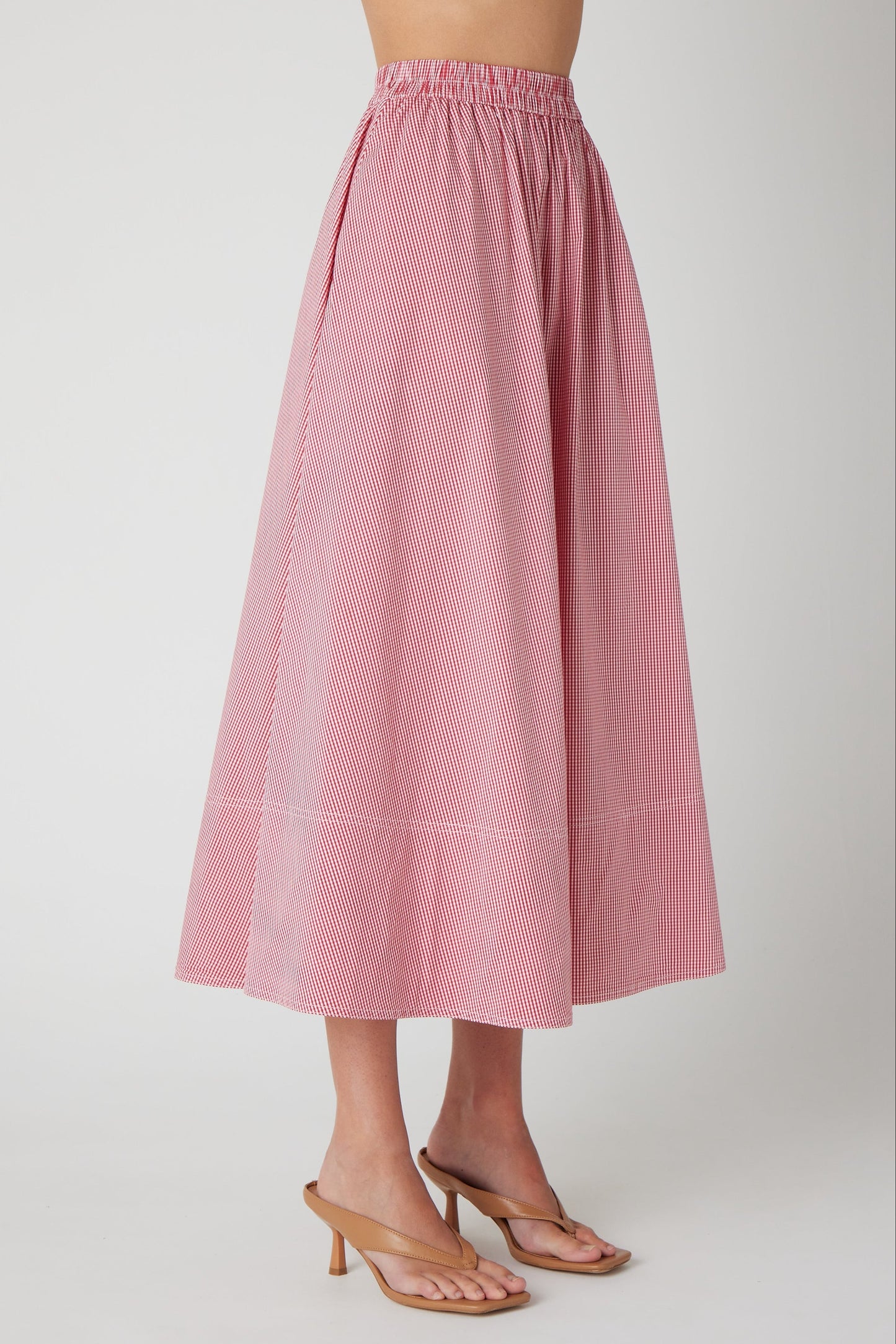 Lisa Skirt | Red and White Gingham