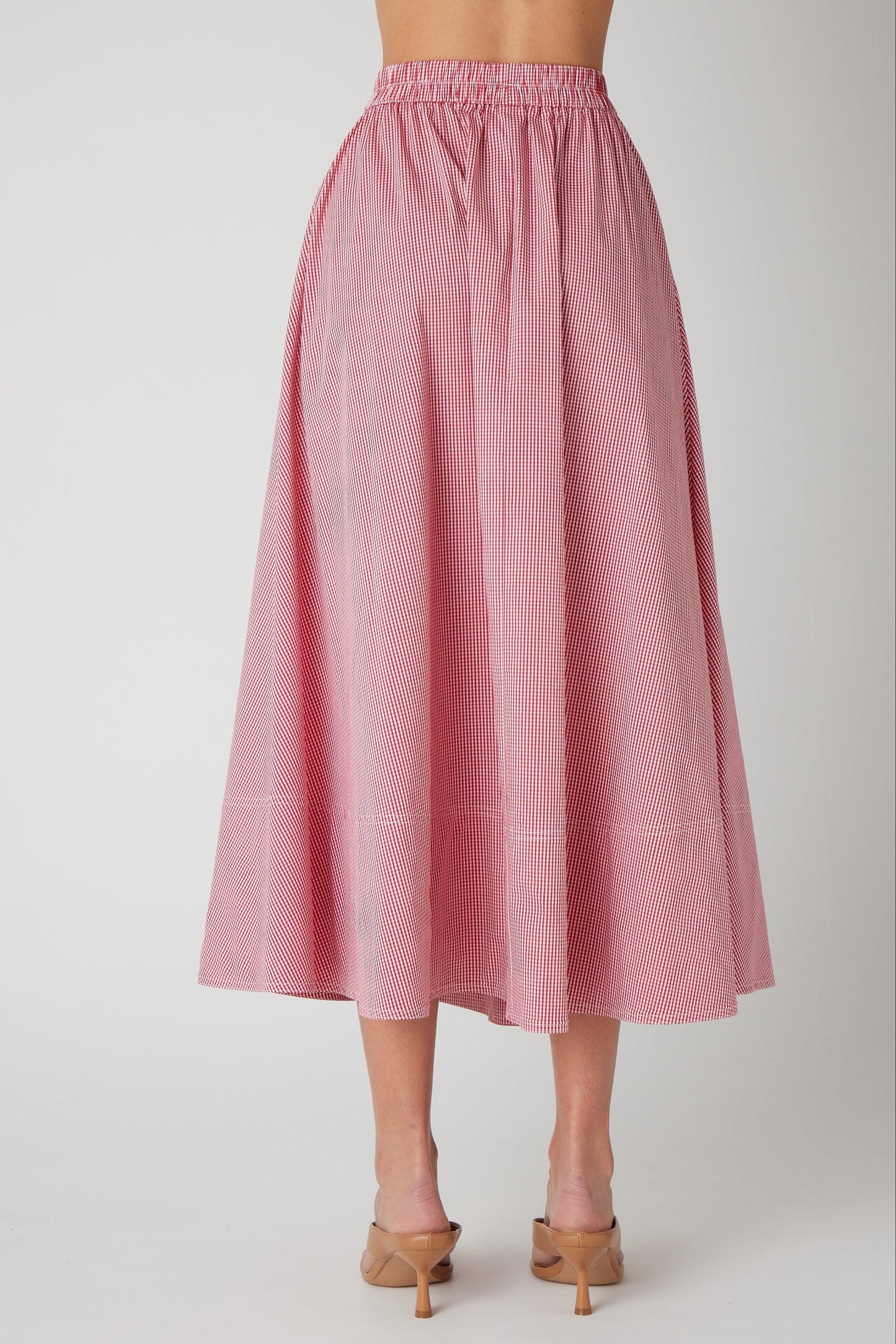Lisa Skirt | Red and White Gingham