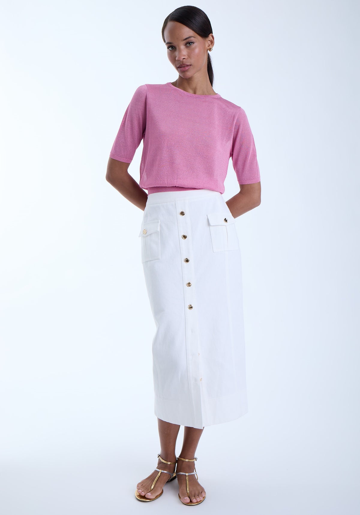 30003 - Rylee Denim Midi Skirt