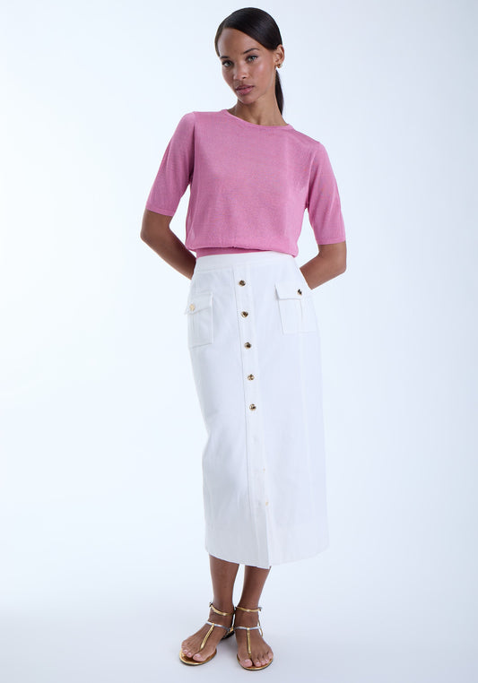 30003 - Rylee Denim Midi Skirt