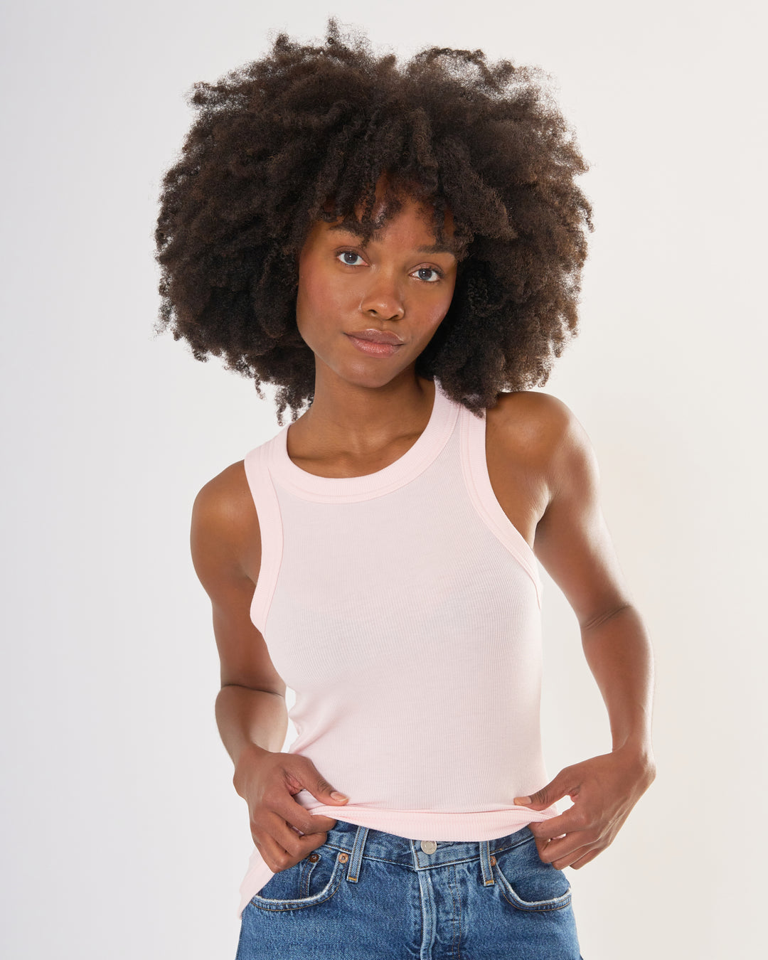 Knoxville Ribbed Tank - Petal