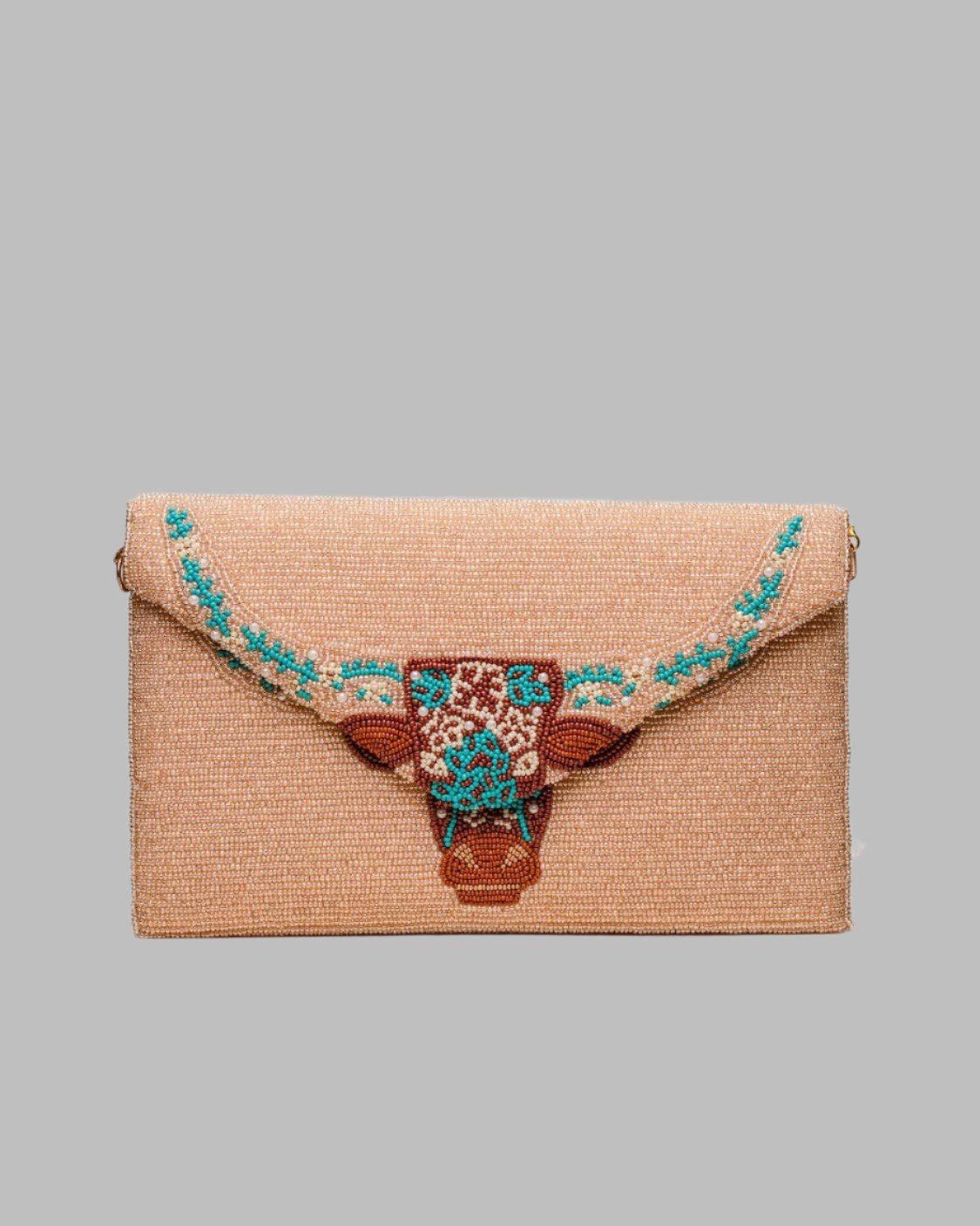 BellaKate Longhorn Beaded Clutch