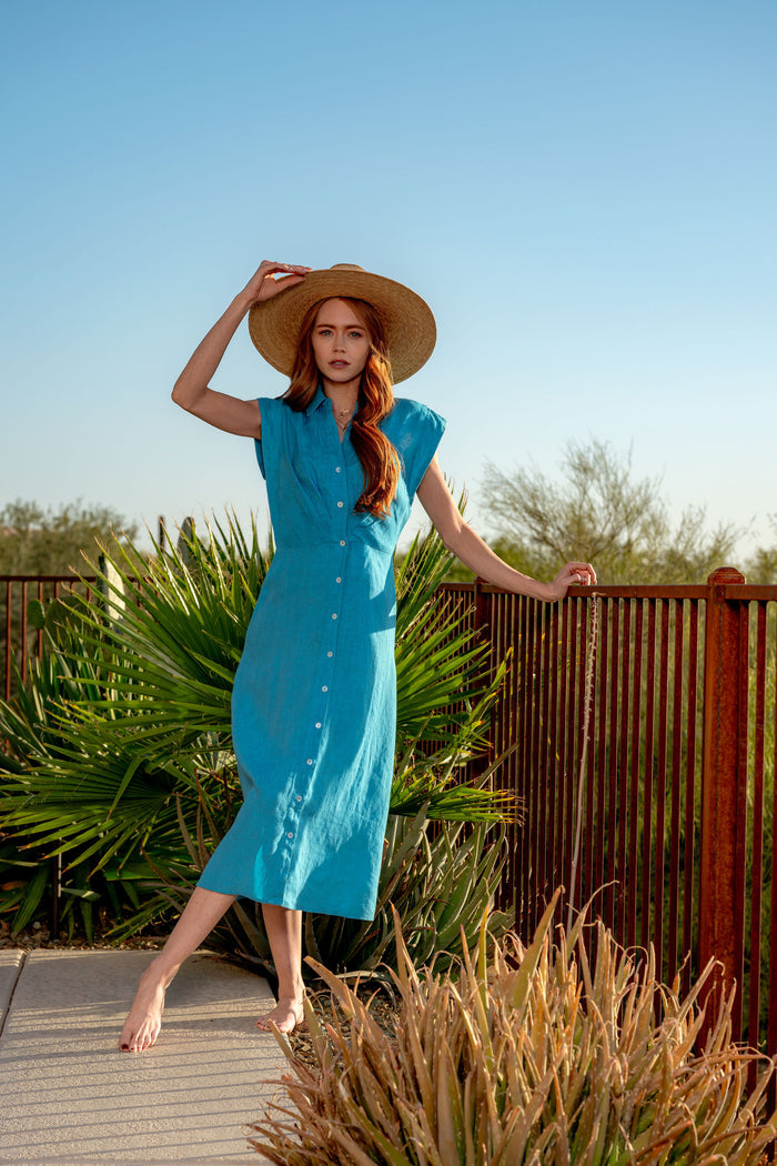 Simmons Dress | Maui Blue