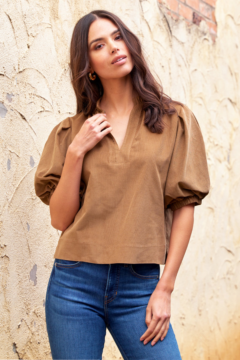 Marcie Popover Corduroy Blouse
