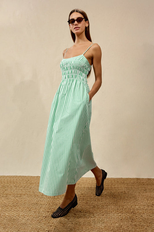 Primrose Dress | Esmerald Stripes