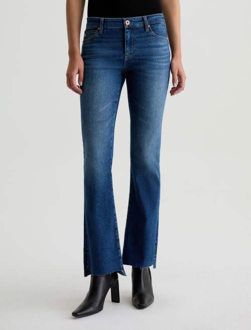 Angel With Split Hem - Low-Rise Boot Cut Denim