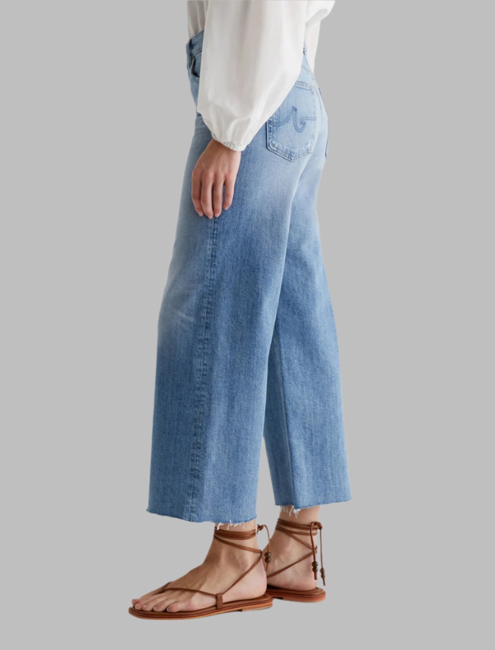 BellaKate Saige Wide Leg Crop Jeans Side View