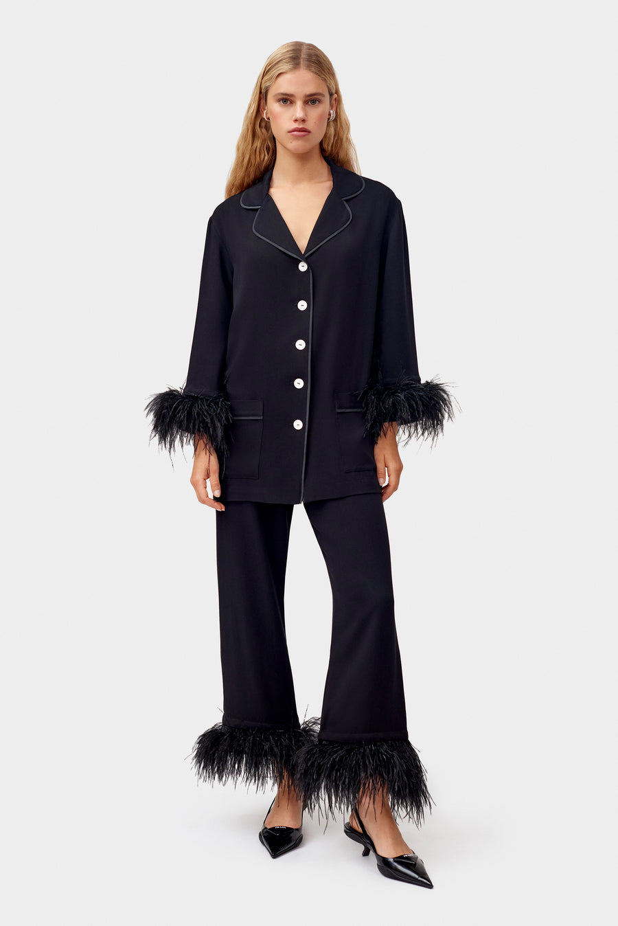 Party Pajamas Set with Detachable Feathers