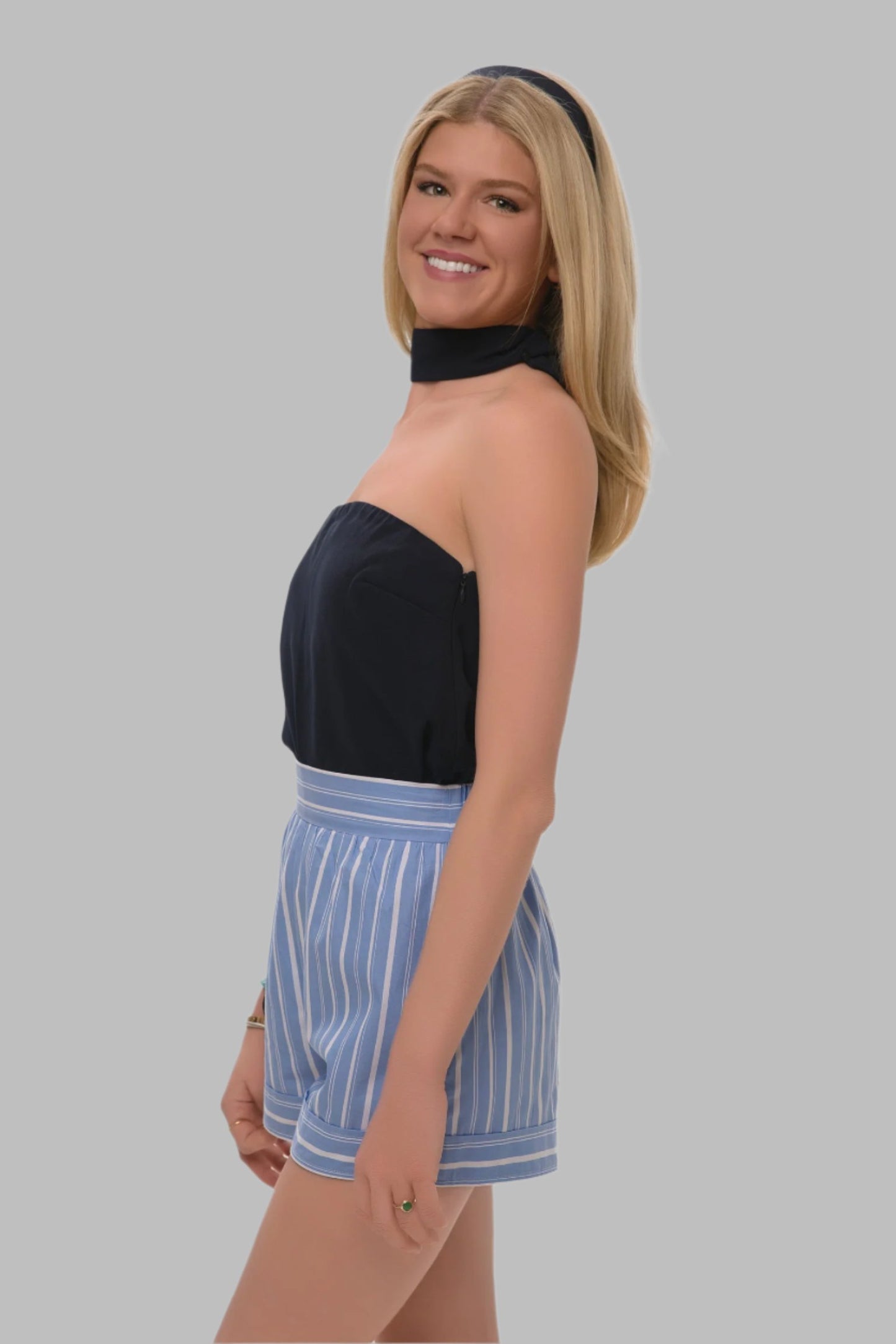 BellaKate Sophisticated Choker Tie Top Side