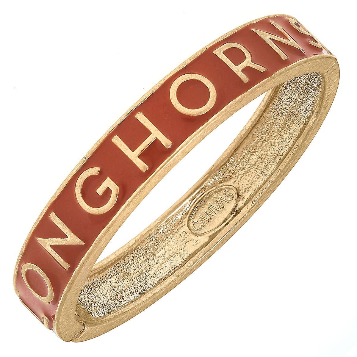 BellaKate Texas Longhorns Hinge Bangle - Burnt Orange