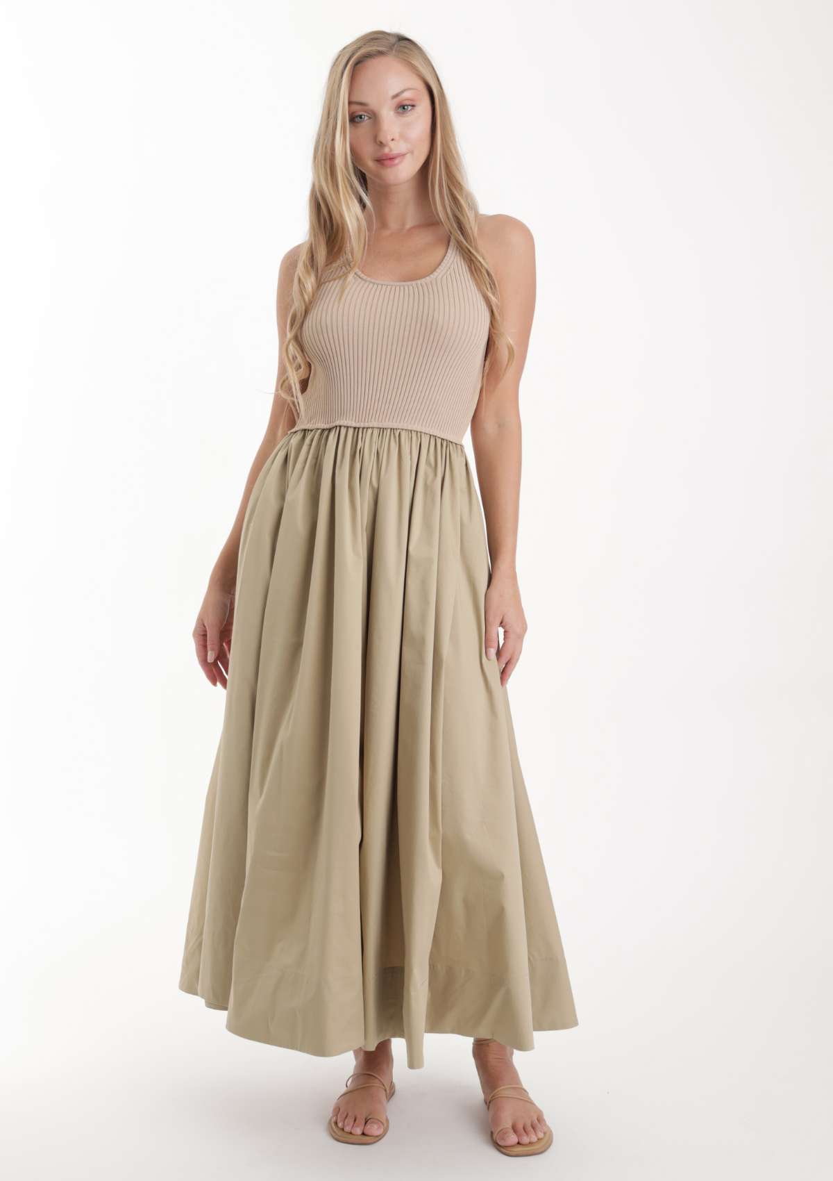 Ray Knit Combo Dress