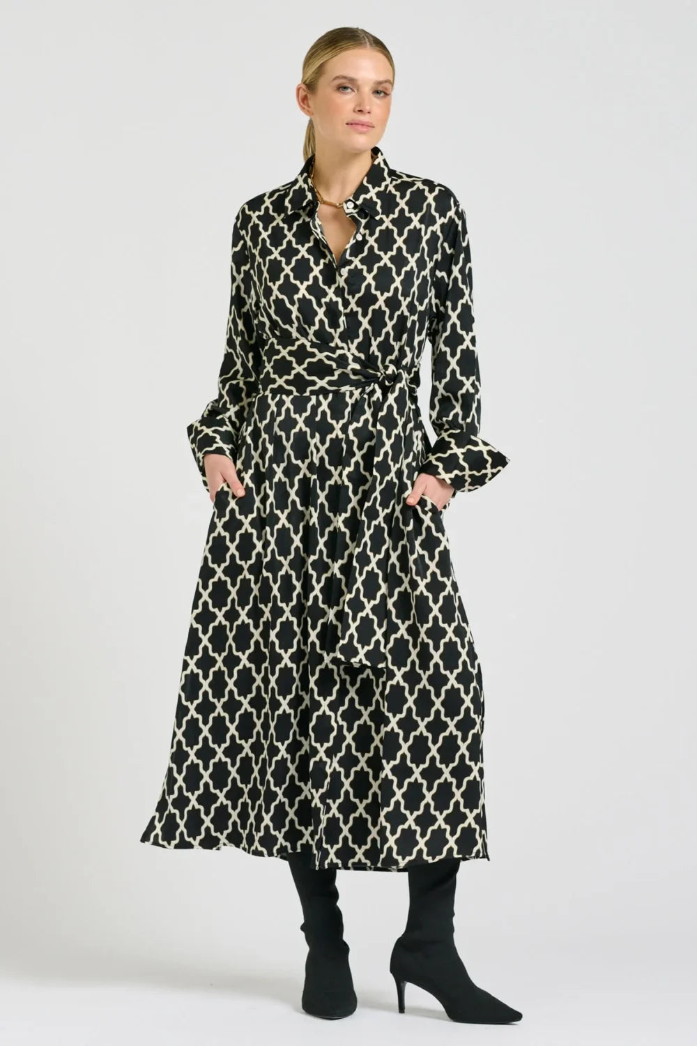 Amelie Longline Shirt Dress | Moroccan Print