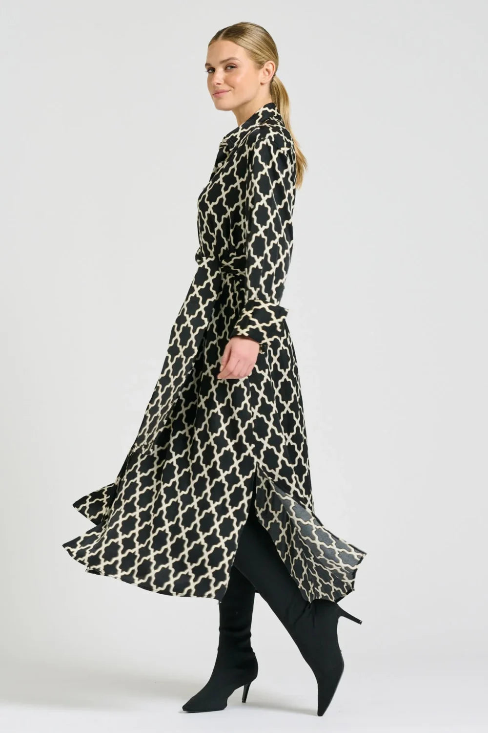 Amelie Longline Shirt Dress | Moroccan Print